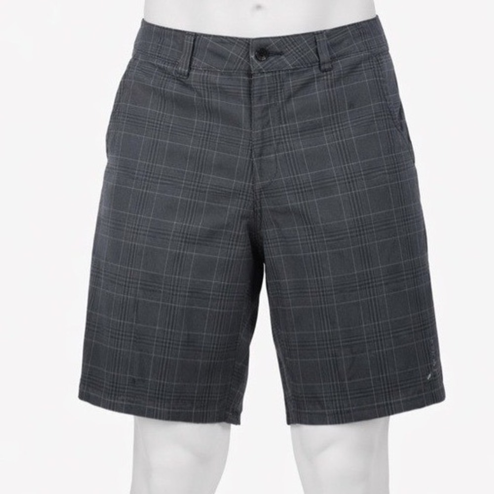 O'Neill 34 Hybrid Shorts Plaid Surf Casual Polyester Viscose Grey
